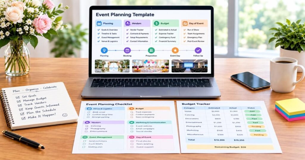 The Complete Event Planning Template for Weddings, Parties, and Corporate Events