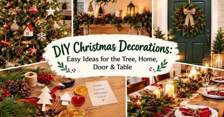 DIY Christmas Decorations: Easy Ideas for the Tree, Home, Door & Table